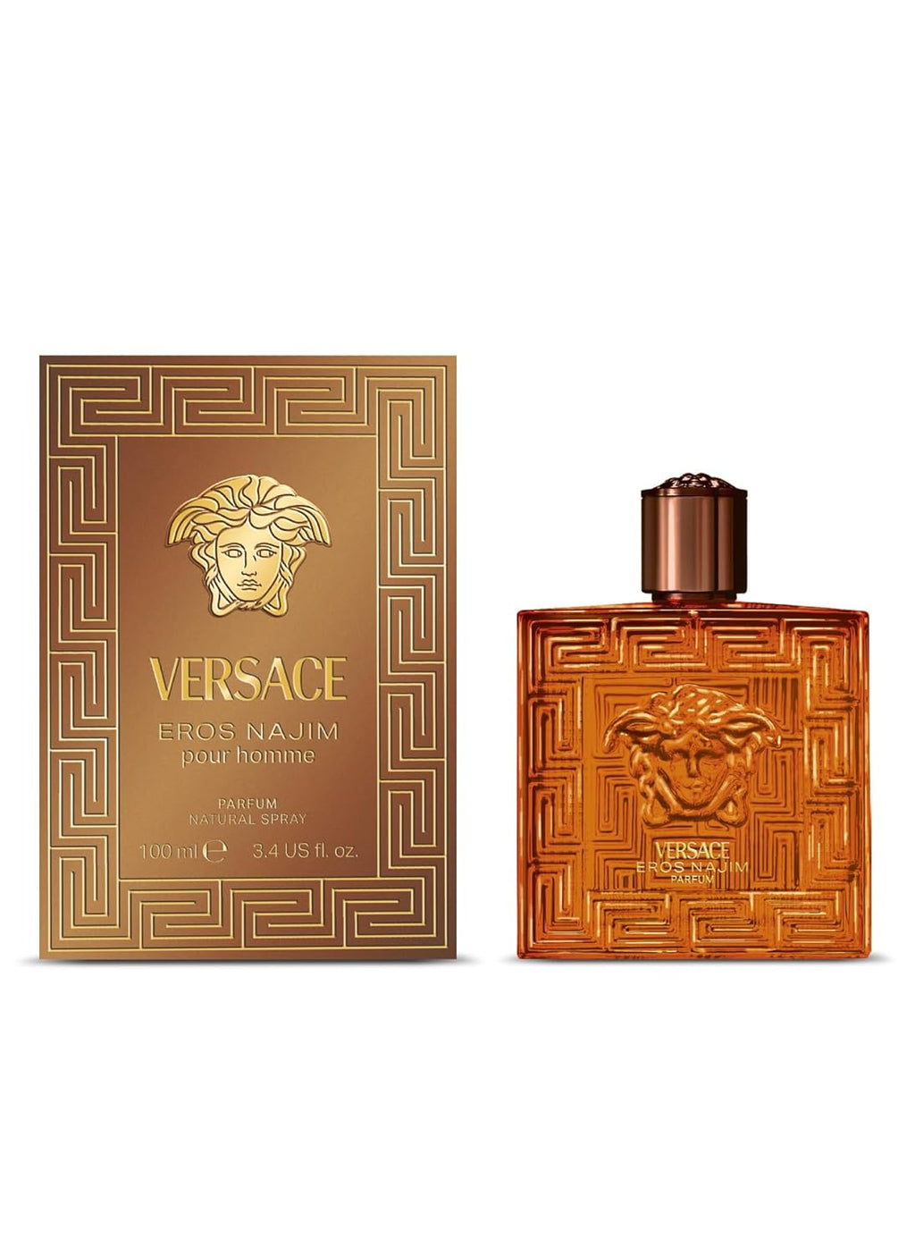 Versace Eros Najim Parfum Spray for Men, 3.4 Oz